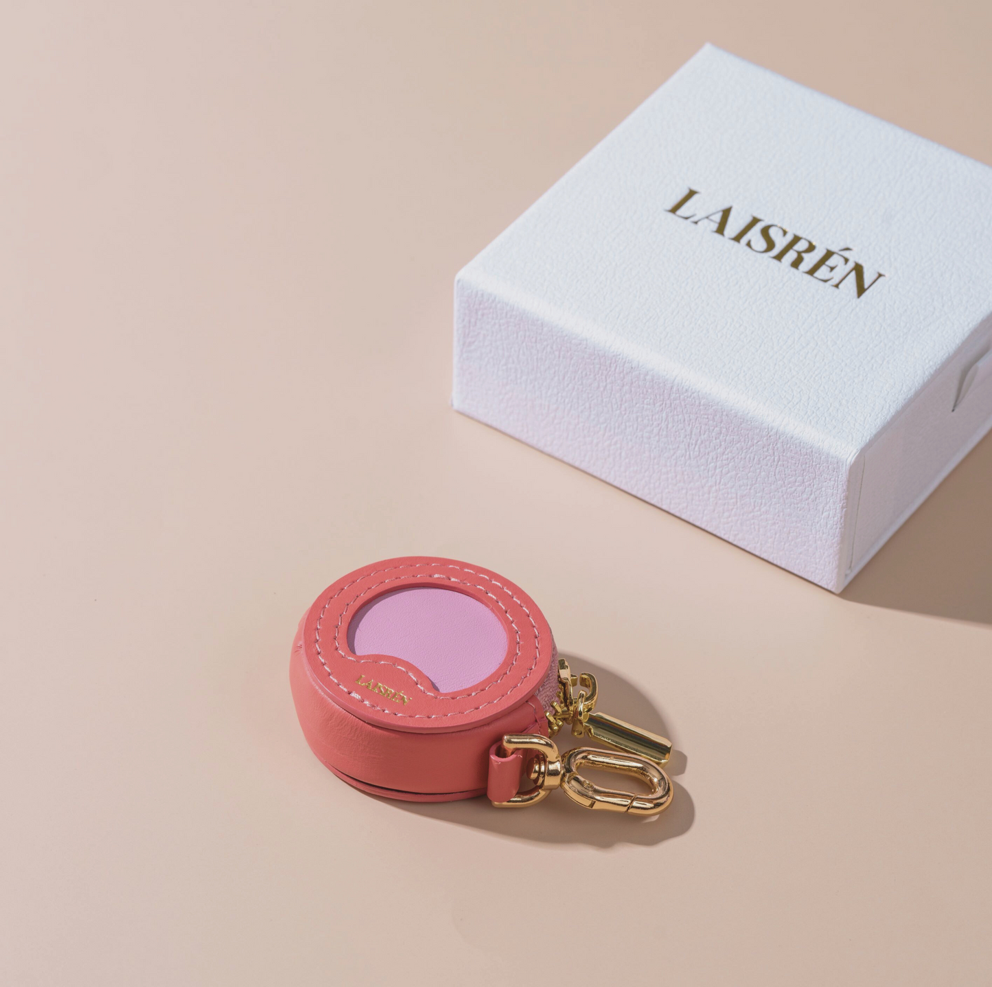 Coral Pink Macaron Charm
